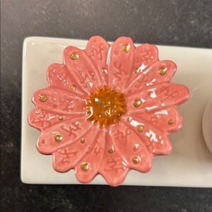 Pink Floral Ceramic Knob